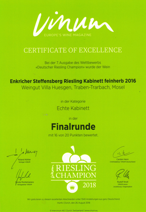 Vinum 2018 Riesling Kabinett feinherb 2016